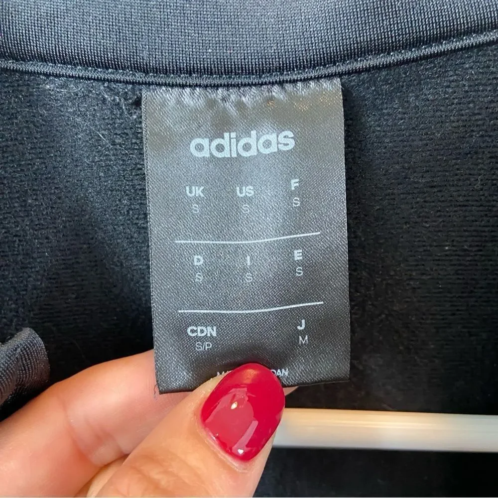 Men’s Adidas Essentials Triple Stripe Track Jacket Black and White Size‎ Small